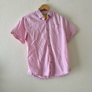 Men's Pink Casual Button Down Shirt